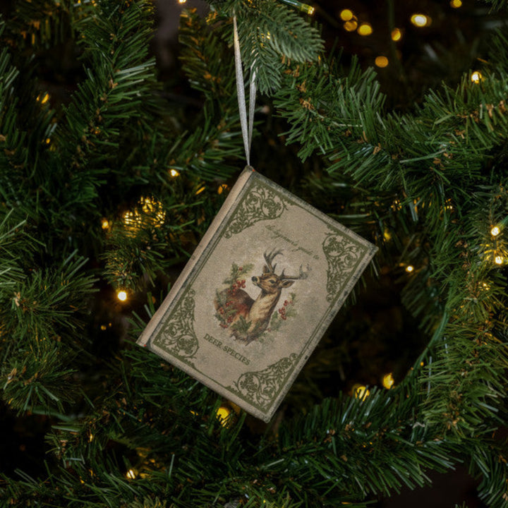 Winter Buck Book Ornament