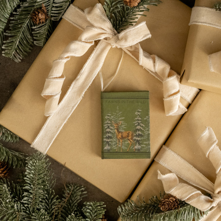 Fawns In The Wild Book Ornament