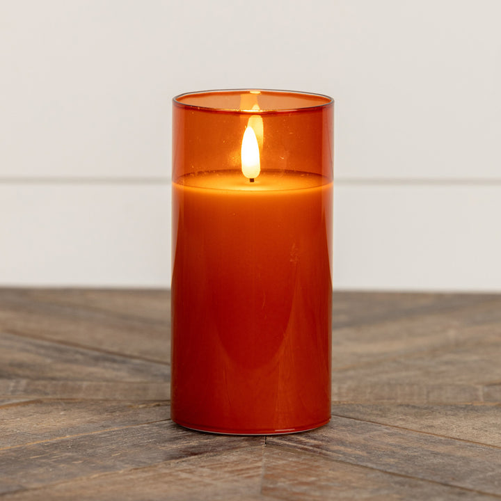 Deep Amber 3D Flame Candle