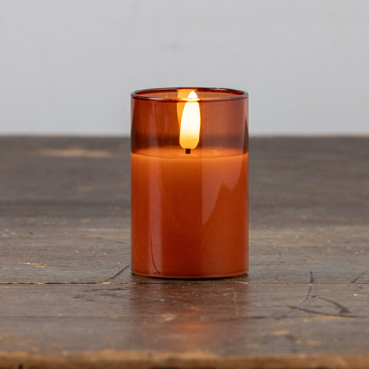 Deep Amber 3D Flame Candle