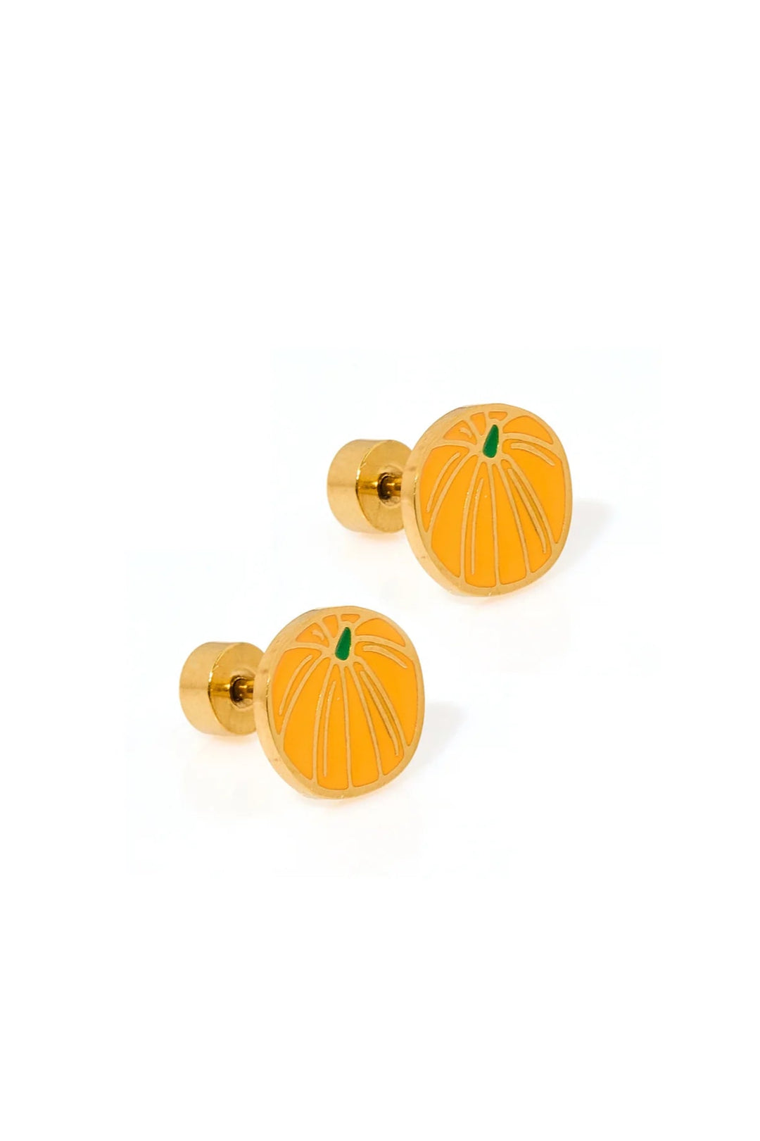Linny Co Pumpkin Screw Back Studs