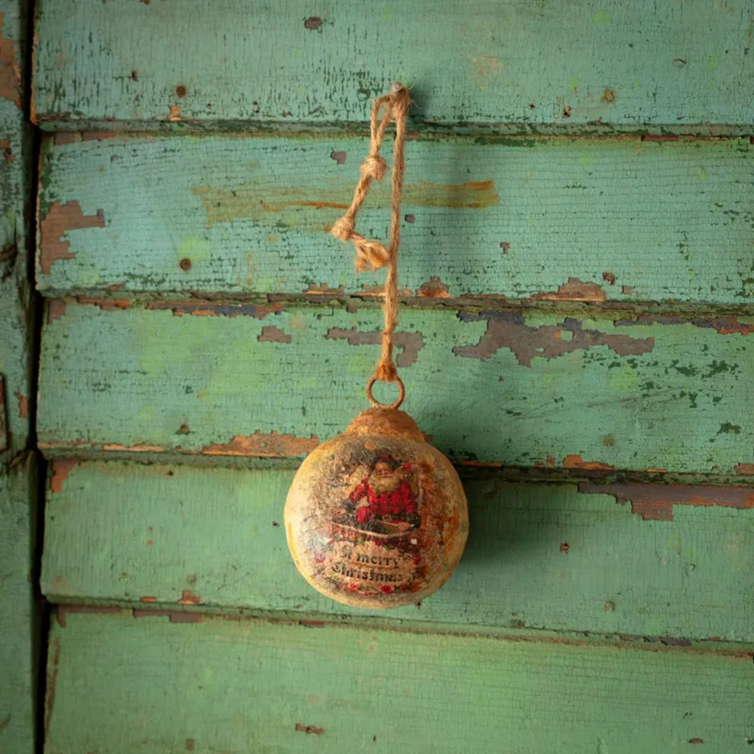 Merry Christmas Santa Ball Ornament