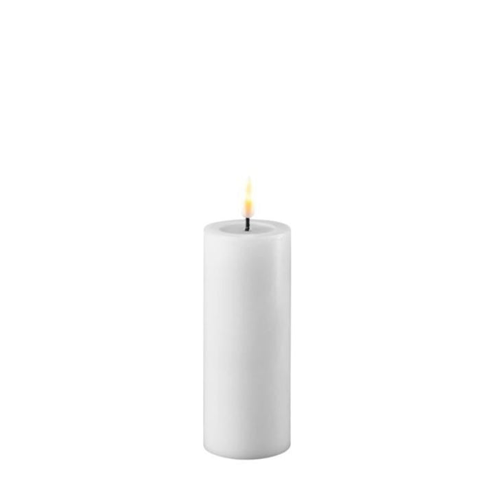 White Real Look Melted Pillar Candle