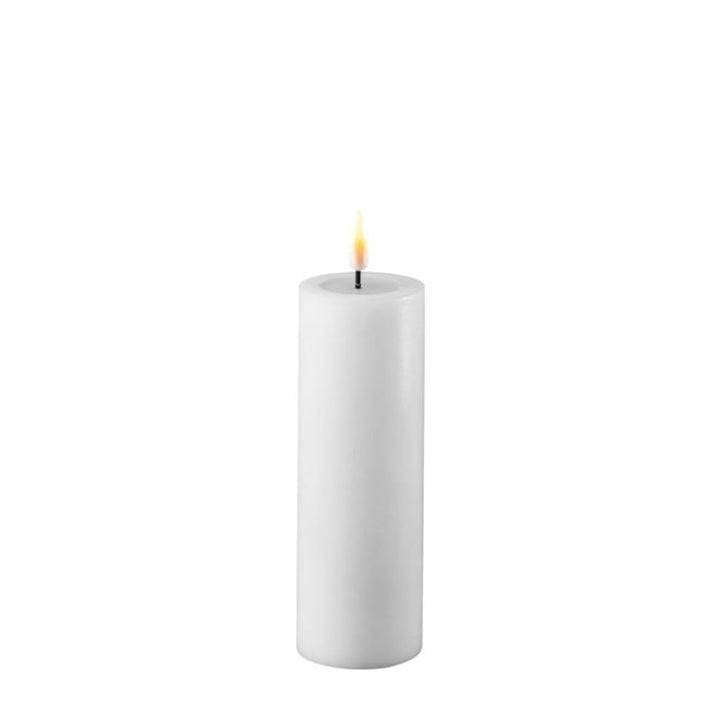 White Real Look Melted Pillar Candle