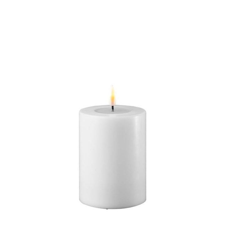 White Real Look Melted Pillar Candle