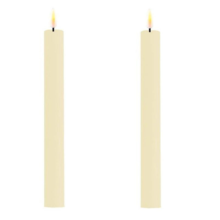 Cream Real Look Melted Taper Candle Set