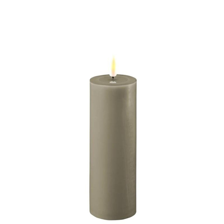 Sand Real Look Melted Pillar Candle