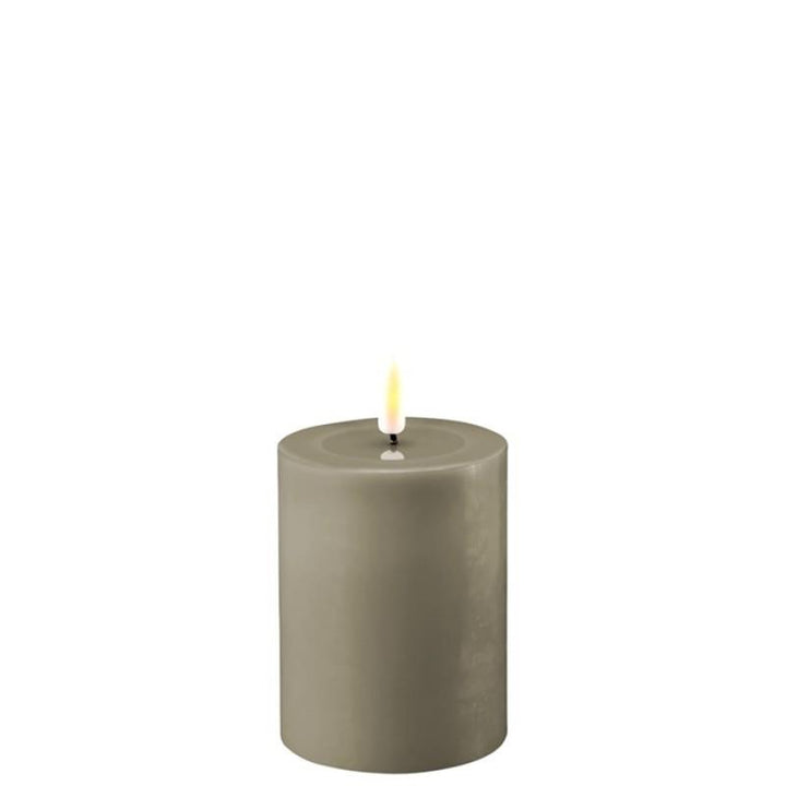 Sand Real Look Melted Pillar Candle
