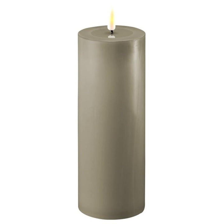 Sand Real Look Melted Pillar Candle