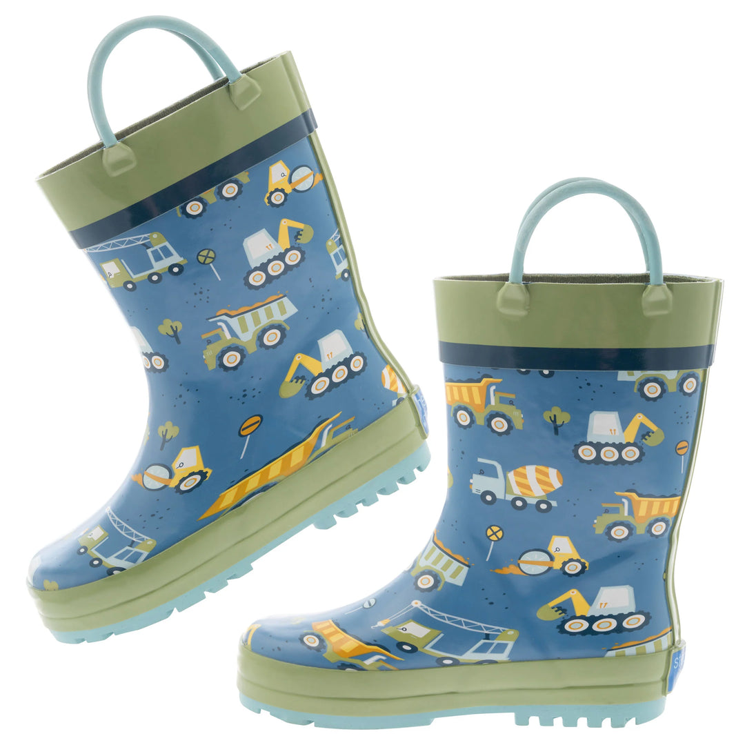 Kids Construction Rain Boots
