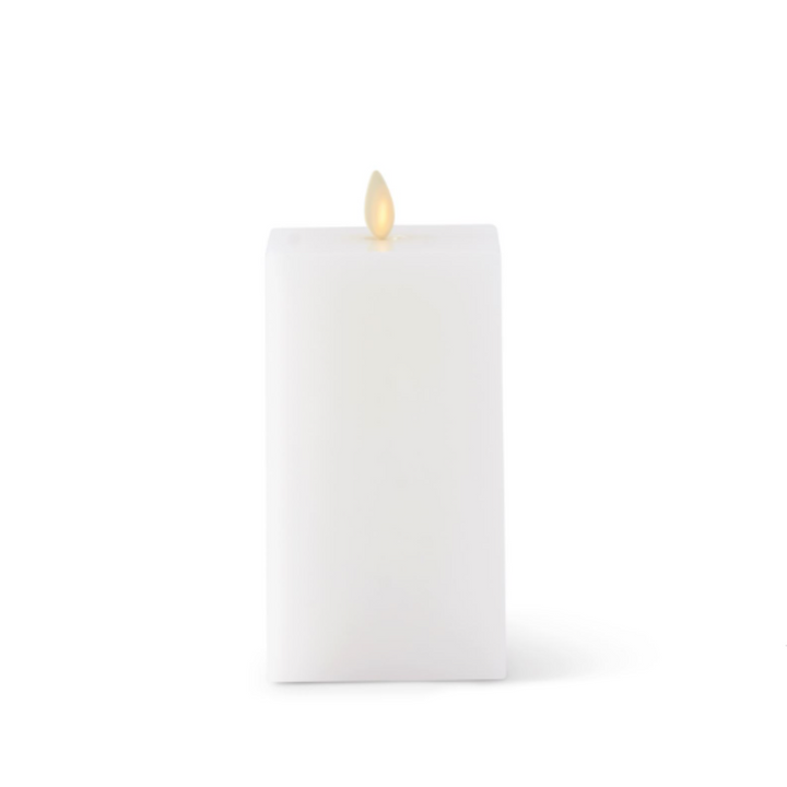 White Square Luminara Battery Candle