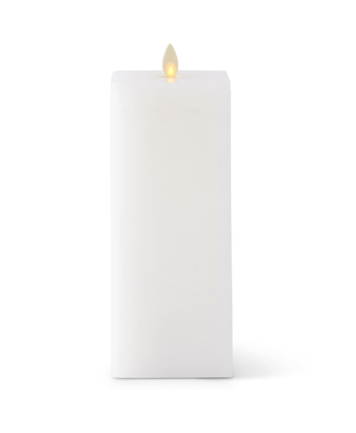 White Square Luminara Battery Candle