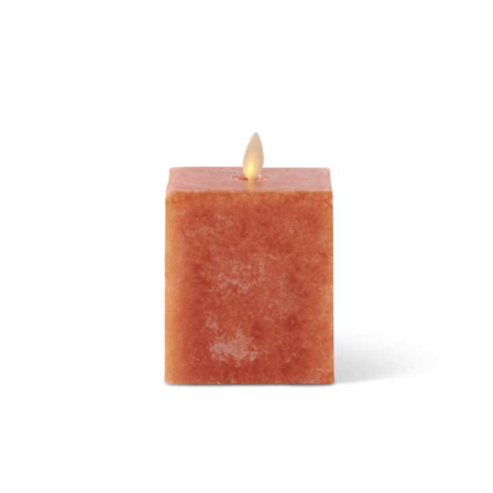 Orange Square Luminara Battery Candle