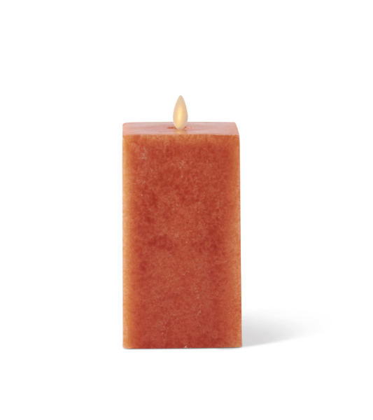 Orange Square Luminara Battery Candle