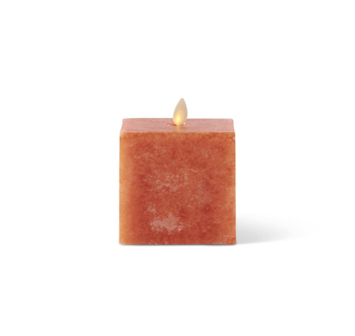 Orange Square Luminara Battery Candle
