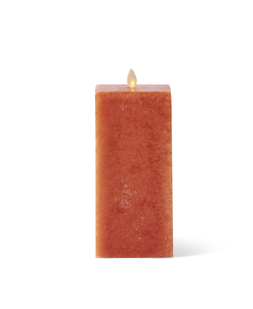 Orange Square Luminara Battery Candle
