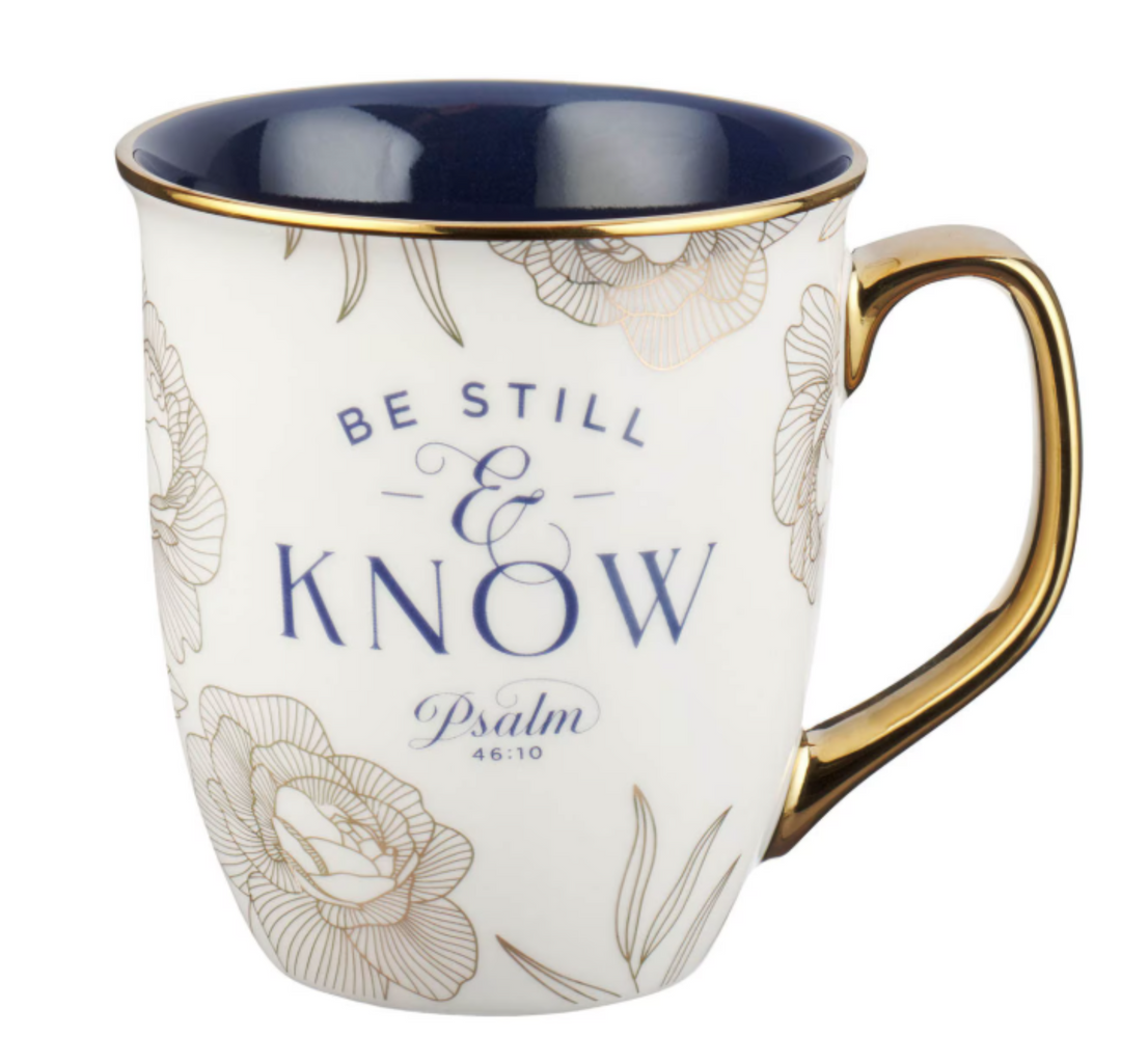 Mug Navy/Floral Be Still