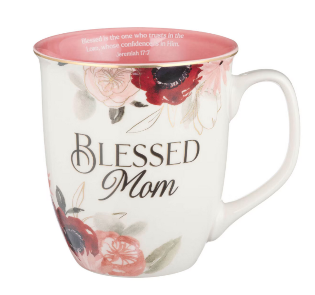 Blessed Mom Floral Mug