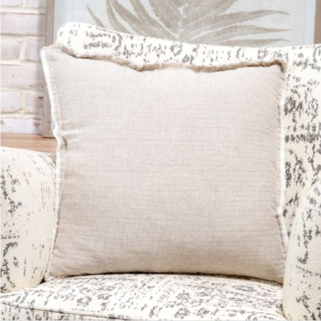 Beige Cotton Pillow