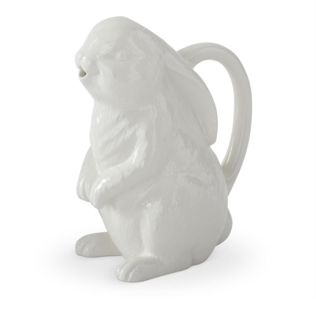 White Ceramic Bunny Pitcher