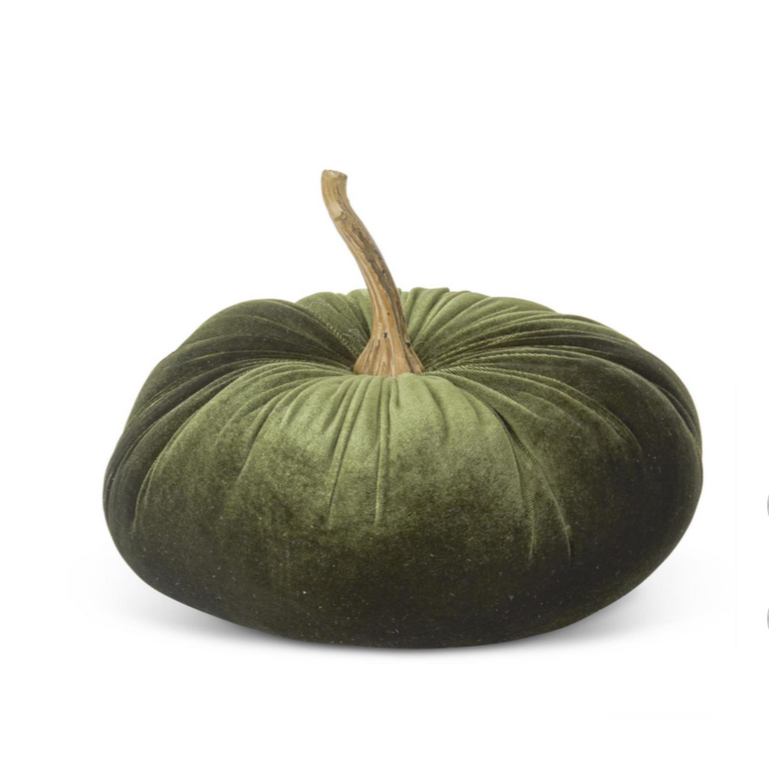 Green Velvet Stuffed Pumpkin