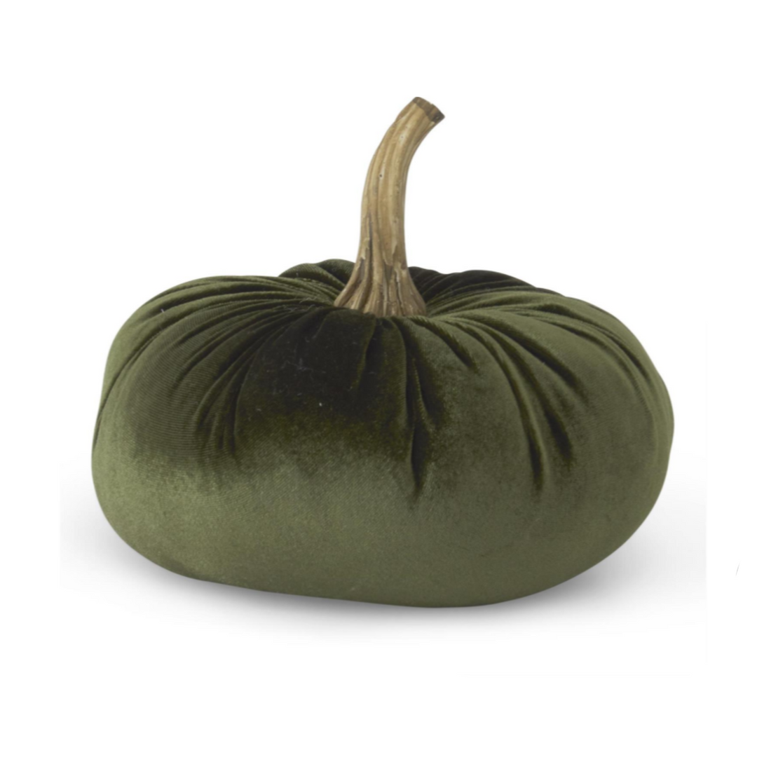 Green Velvet Stuffed Pumpkin