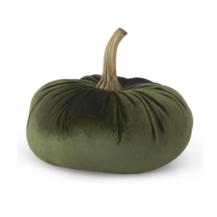 Green Velvet Stuffed Pumpkin