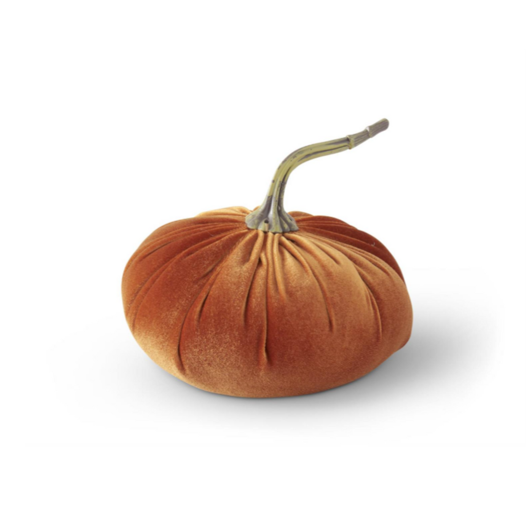 Orange Velvet Plush Pumpkin