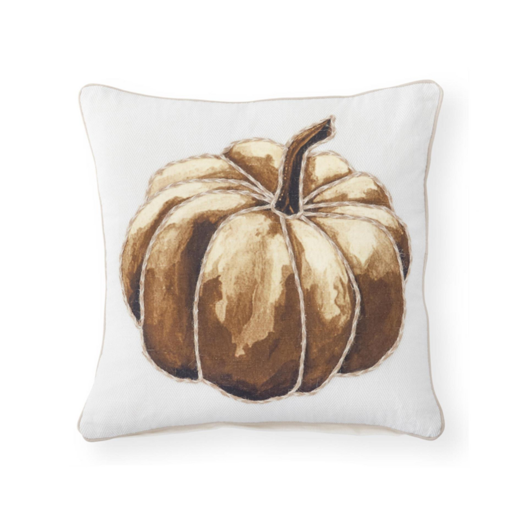 Threaded Pumpkin Square Pillow