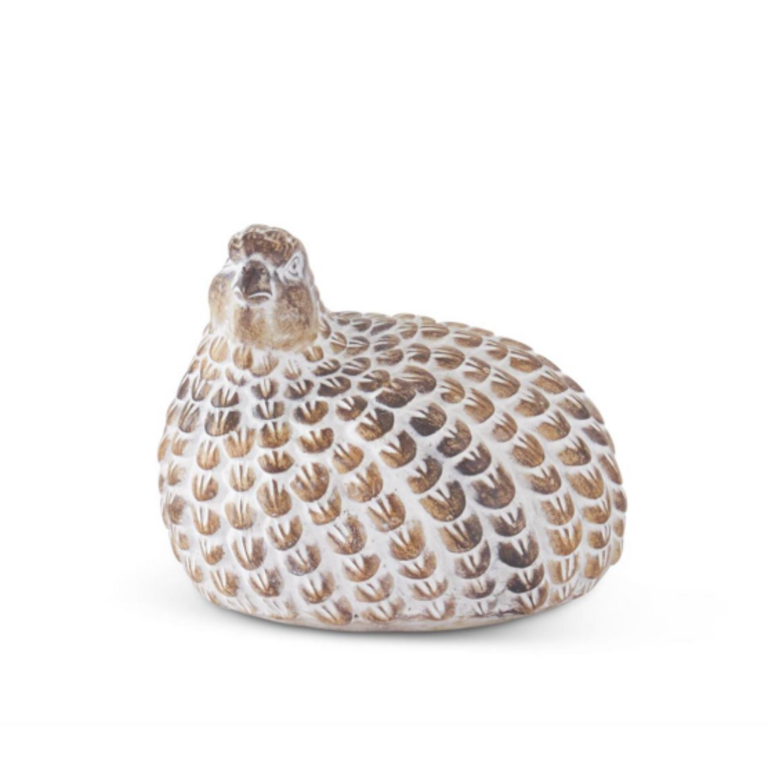 Whitewashed Sitting Quail