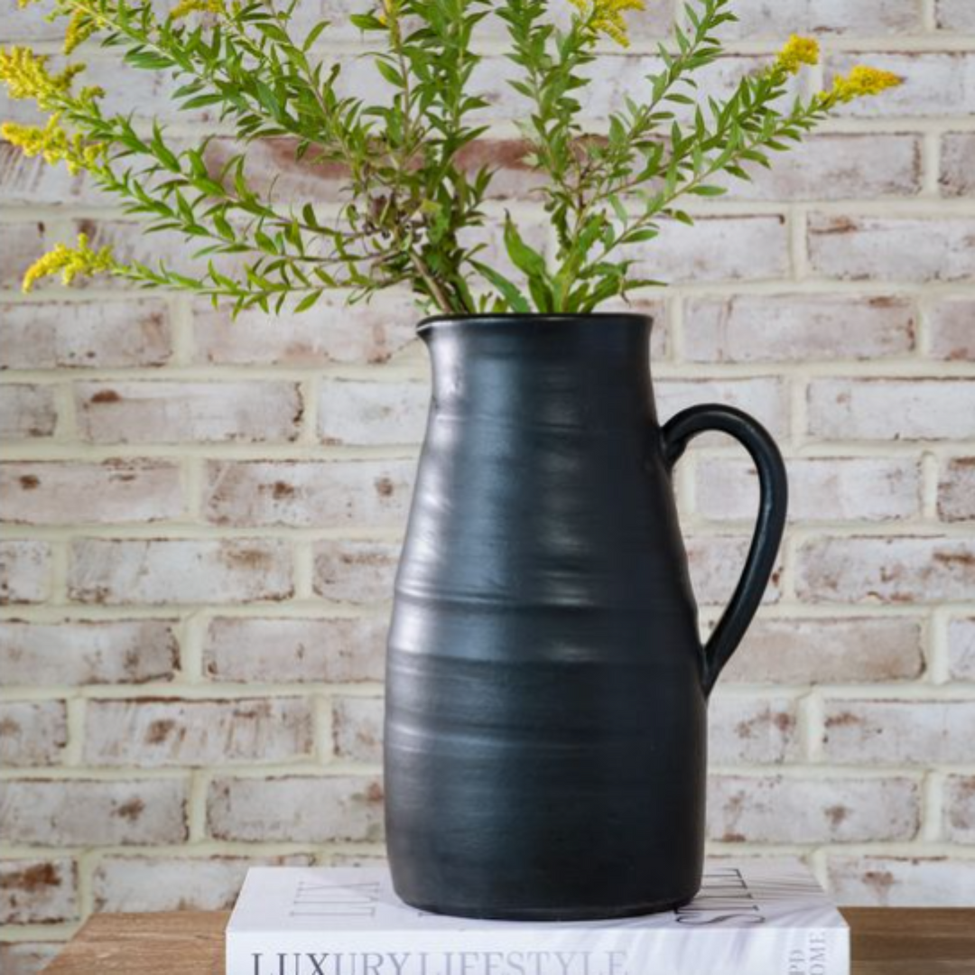Classic Hand Thrown Black Vase