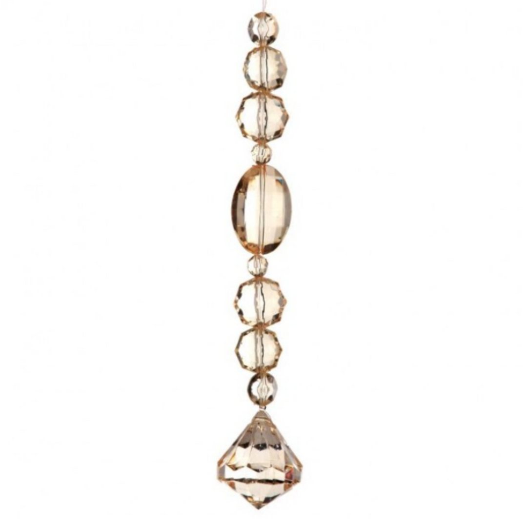 Champagne Crystal Jewel Drop Ornament