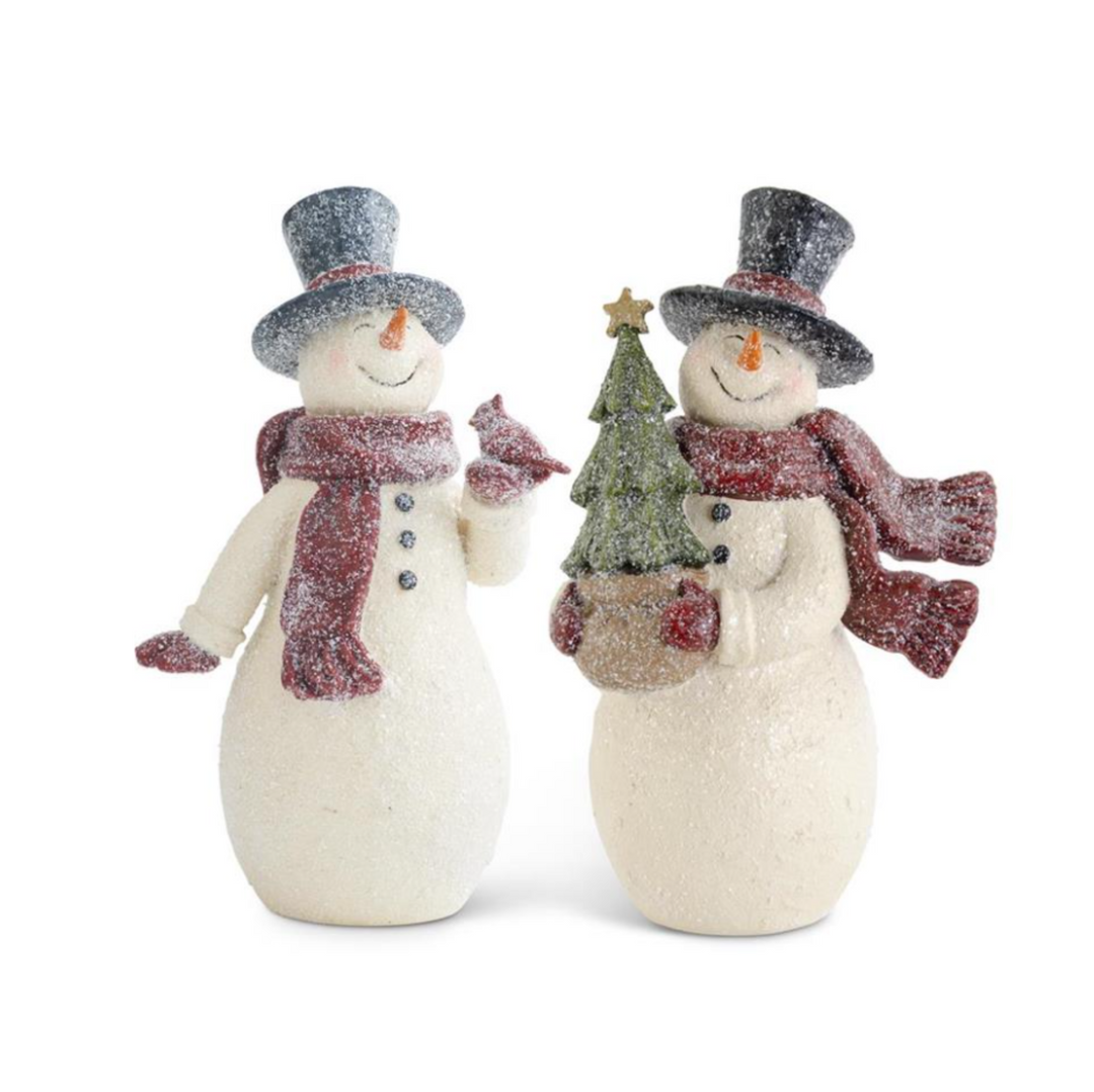 Glittered Happy Winter Snowman