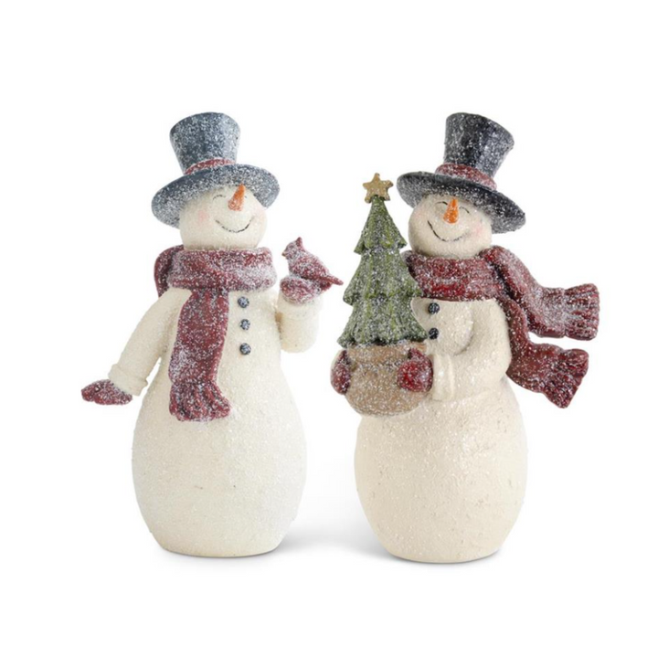 Glittered Happy Winter Snowman