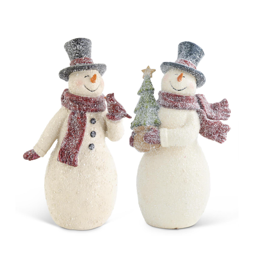 Glittered Happy Winter Snowman