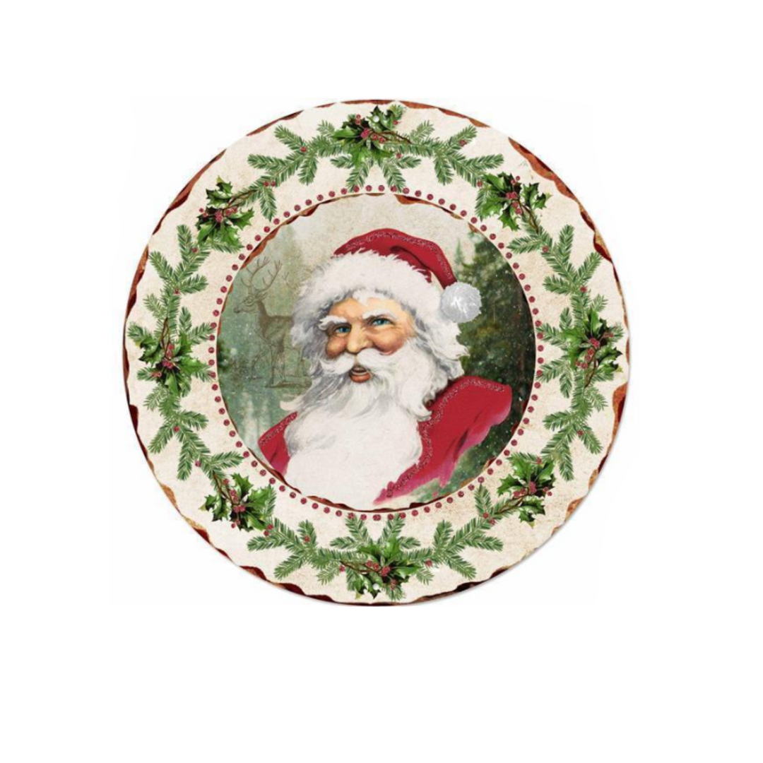 Vintage Woodland Santa Sign