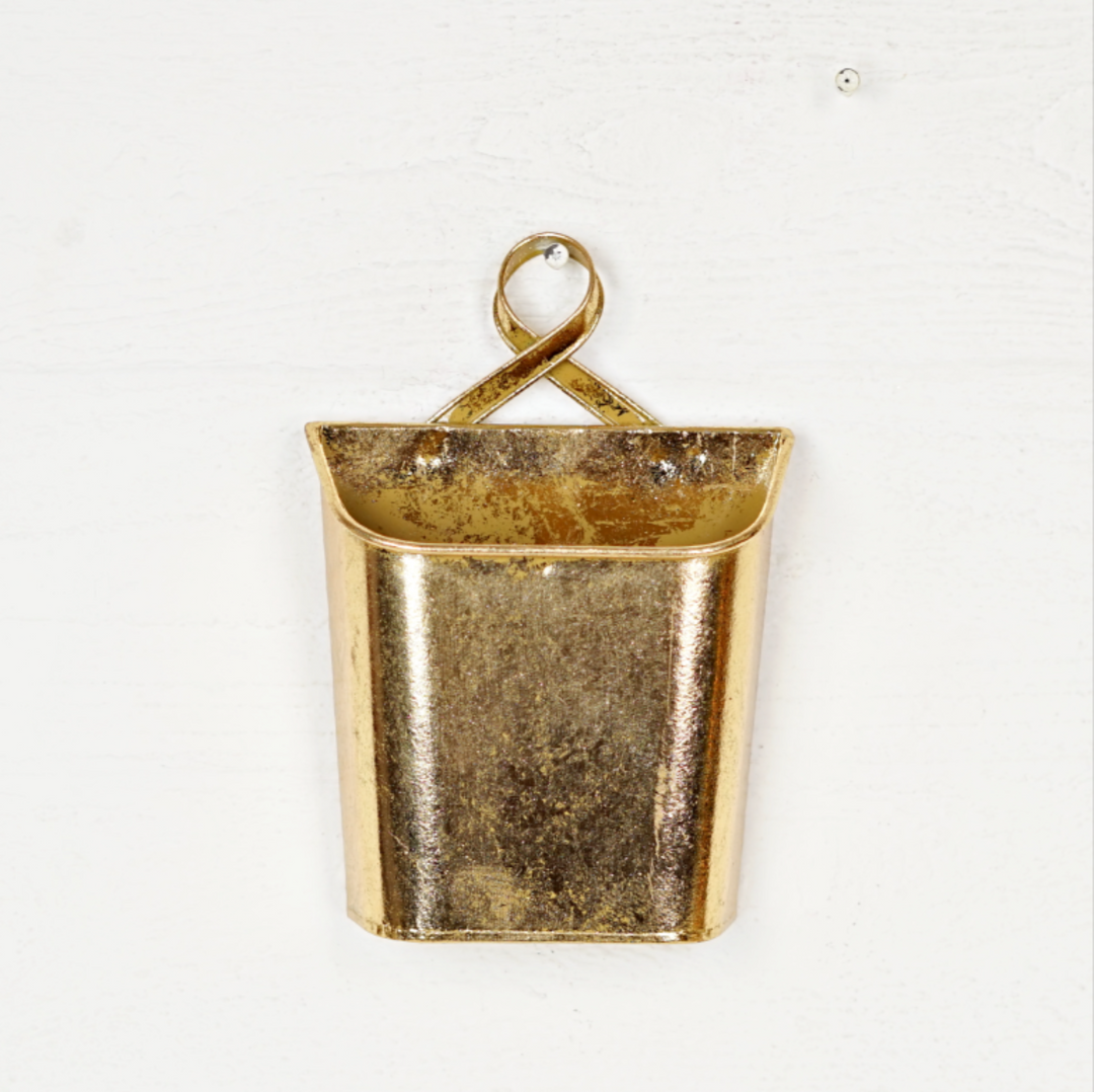 Golden Metal Wall Bucket