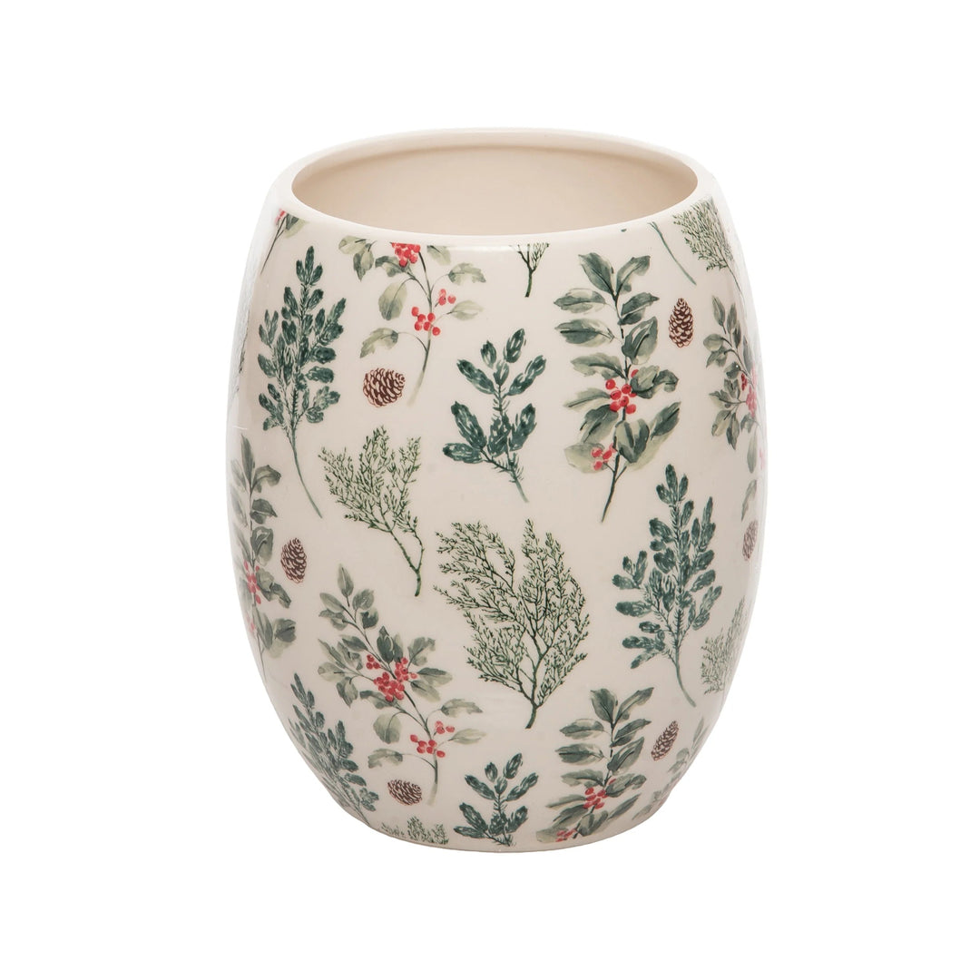 Winter Forest Foliage Vase