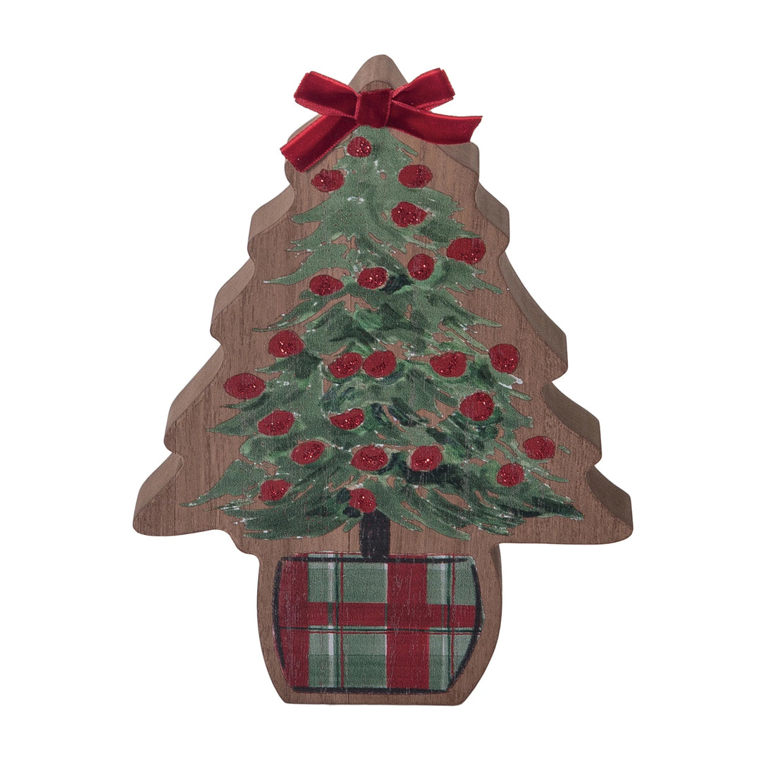 Season's Greetings Wooden Sitter