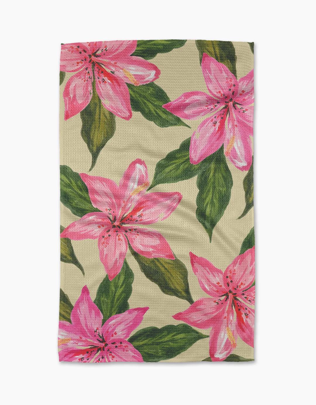 Geometry Hibiscus Haze Tea Towel