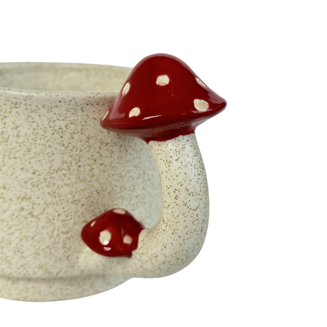 Toadstool Handle Ceramic Mug