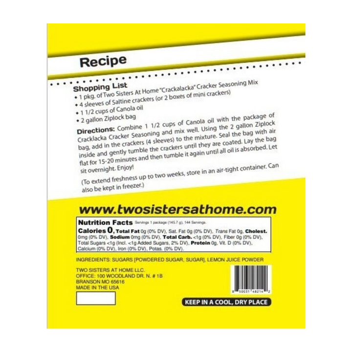 Crackalacka Lemon Pie Cracker Seasoning