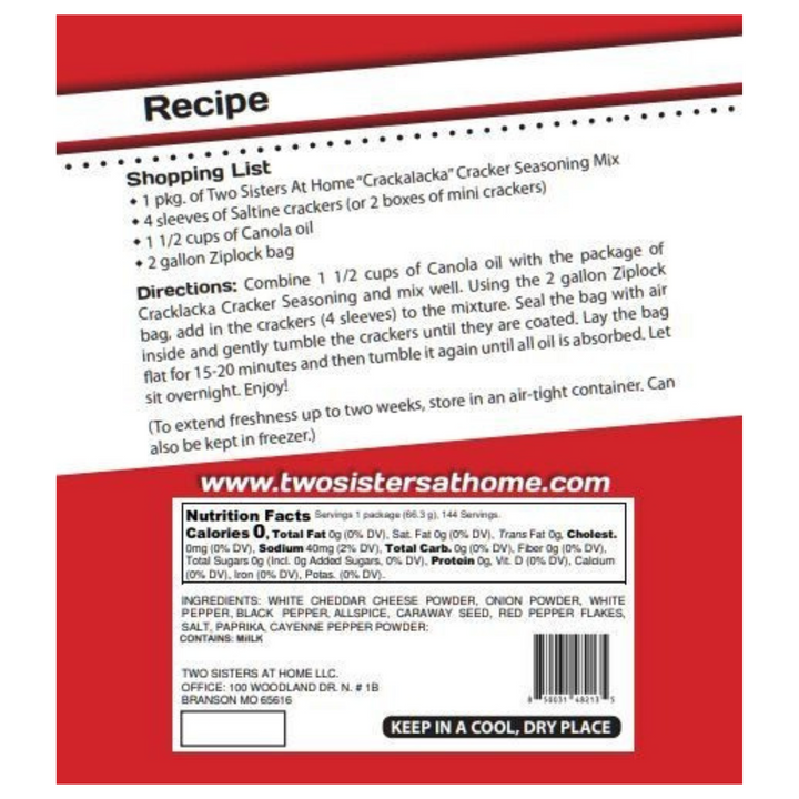 Crackalacka Six Shooter Cracker Seasoning