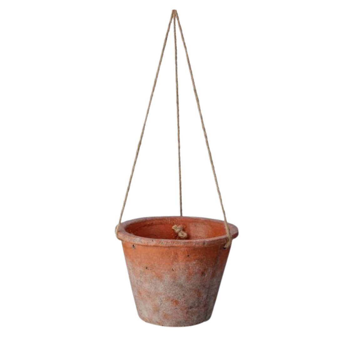 Aged Terracotta Hanging Planter