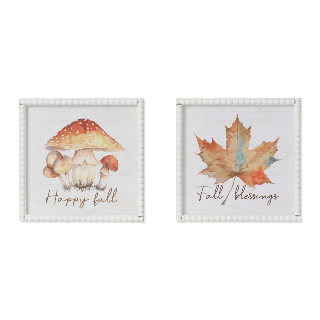 Hello Fall Bubble Framed Sign
