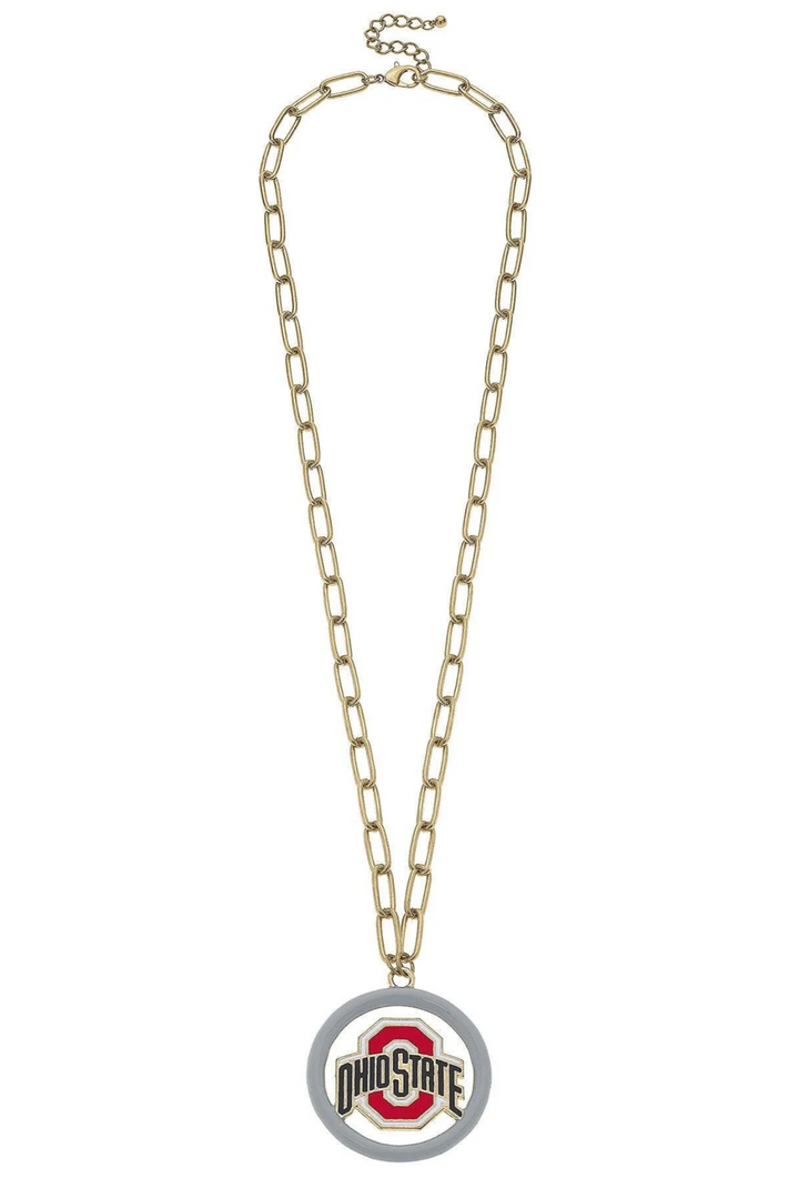 Ohio State Buckeyes Logo Medallion Necklace