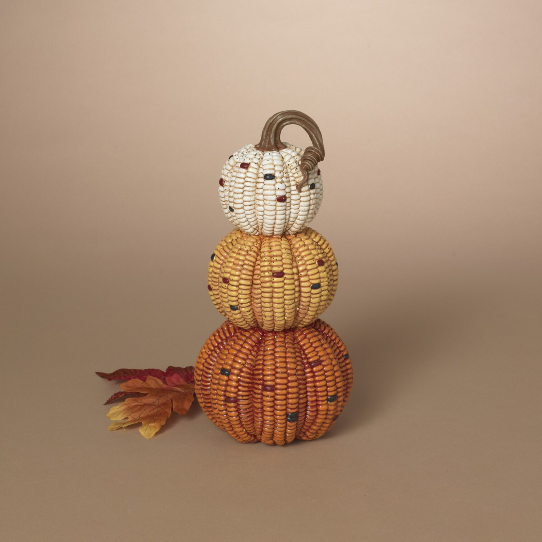 Corn On the Cob Stacked Pumpkins