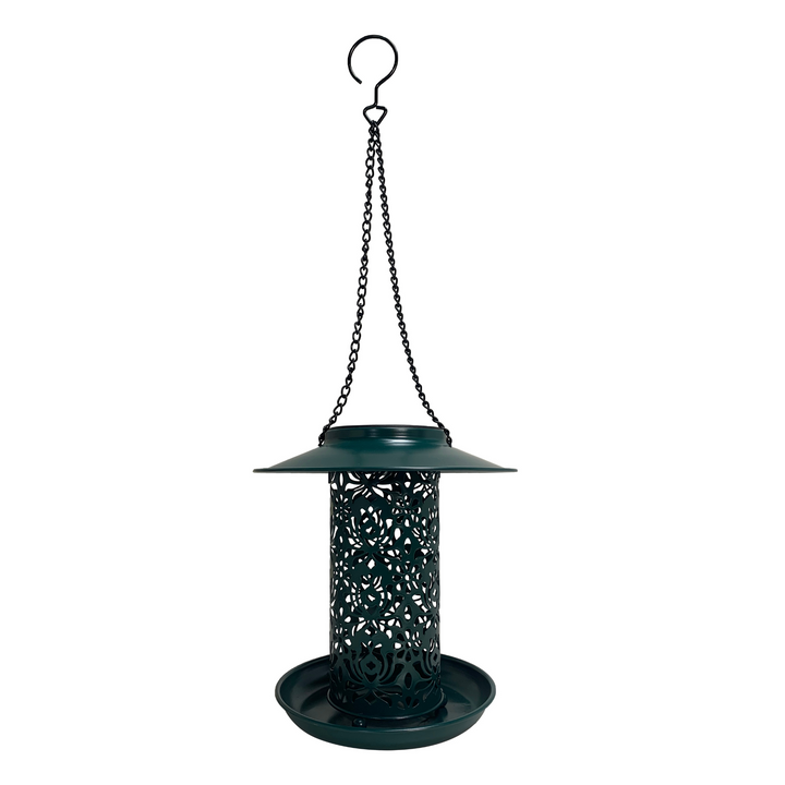 Light Up Solar Tin Bird Feeder