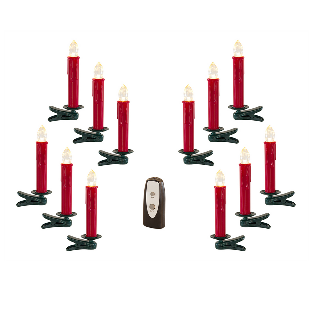Red Candle Clip Set