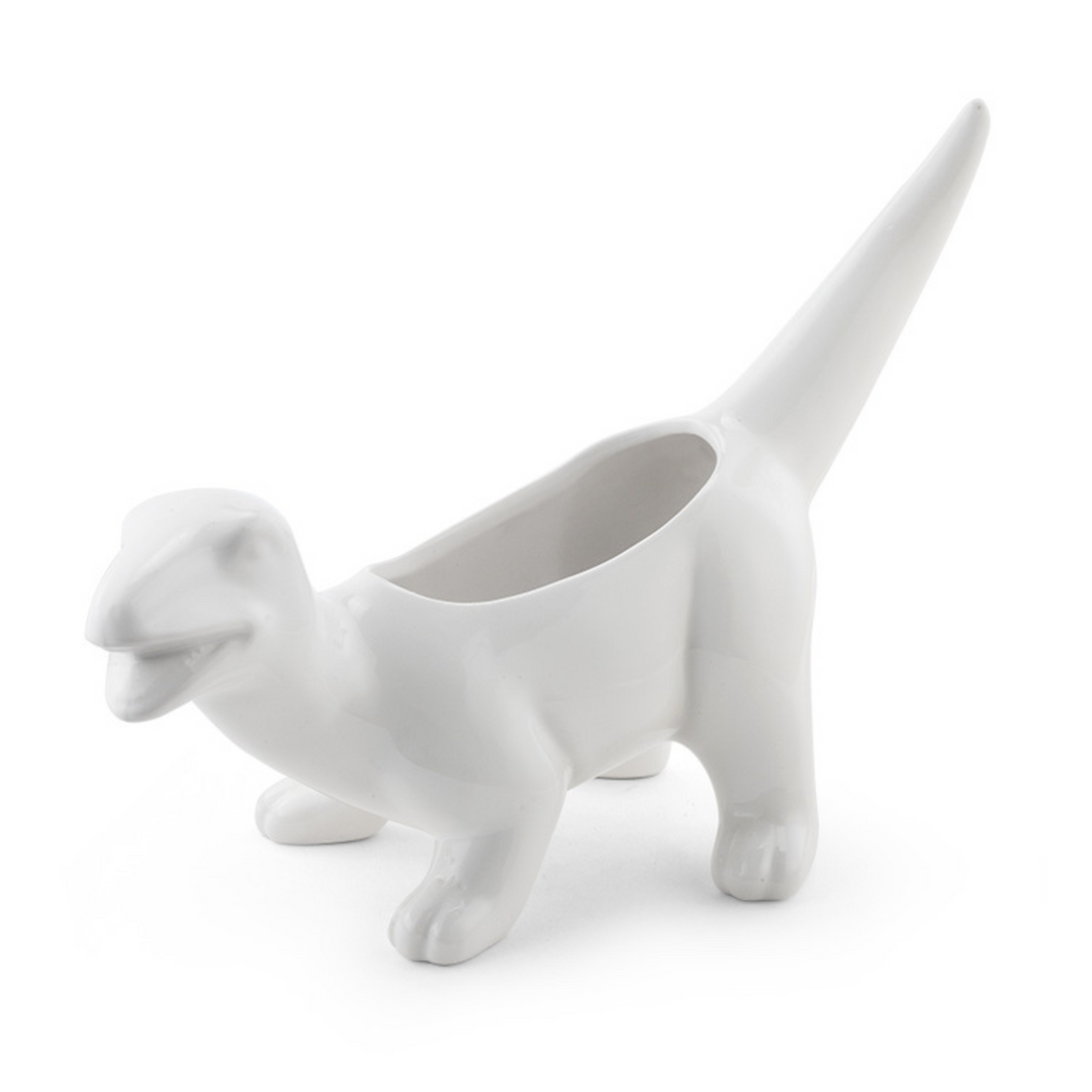 White Dinosaur Planter